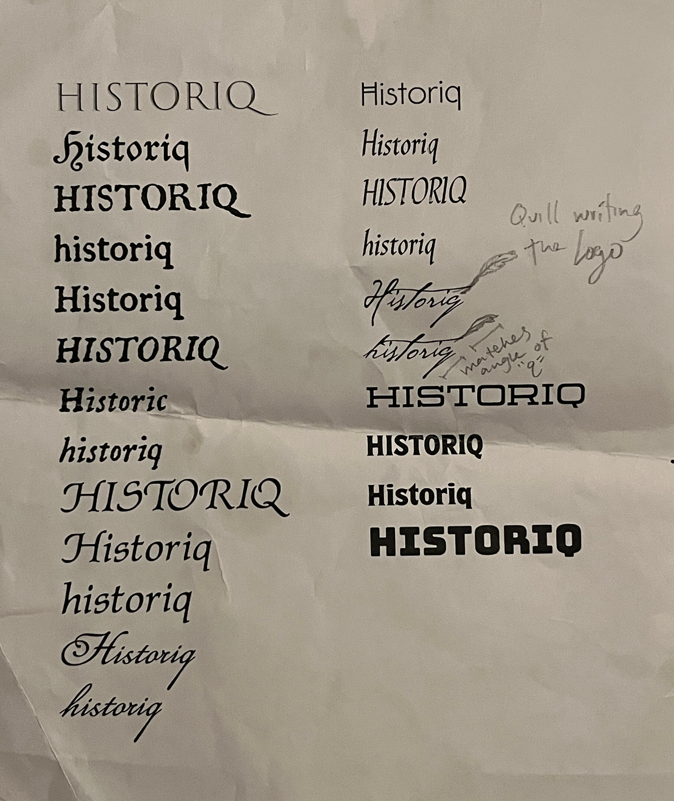 Prior drafts and Ideation for Logo